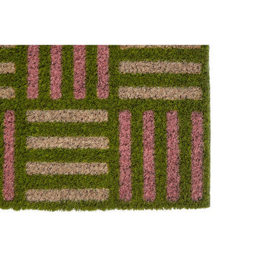 Orsina Filta Green Grid Doormat – Modern Coir Entrance Mat