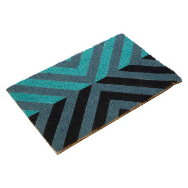 Orsina Urban Diamond Doormat – Modern Geometric Coir Outdoor Mat