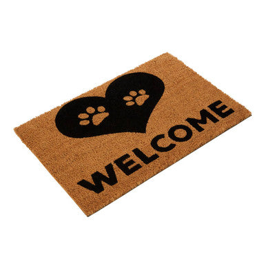 Orsina Filta Paw Heart Doormat – Coir Bristle Pet Entrance Mat