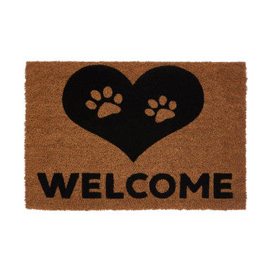 Orsina Filta Paw Heart Doormat – Coir Bristle Pet Entrance Mat