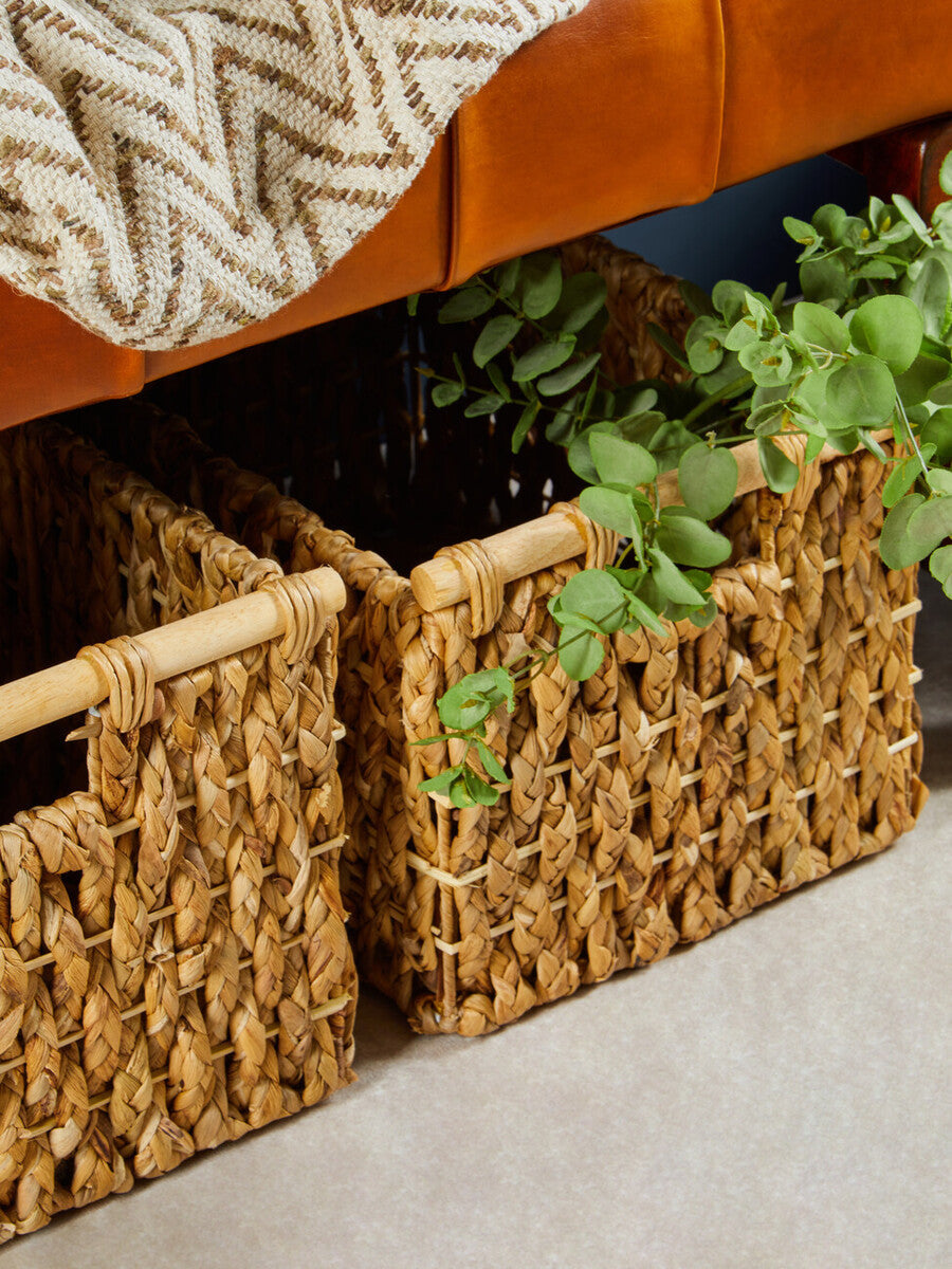 Orsina Lidi Water Hyacinth Storage Baskets | Woven Set of 5