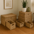 Orsina Water Hyacinth Storage Baskets – Set of 6 Woven Organisers
