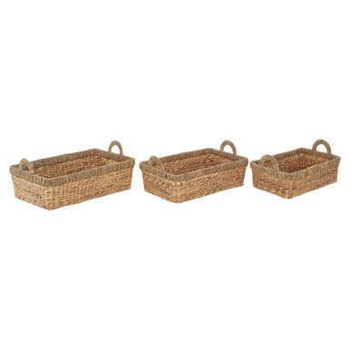 Orsina Lidi Set of 3 Seagrass Storage Baskets with Handles