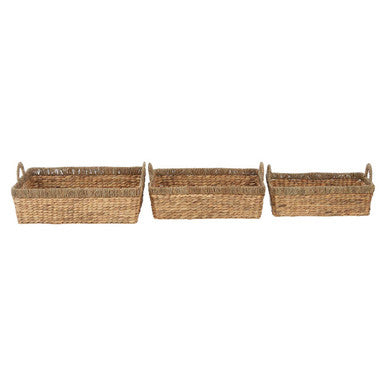 Orsina Lidi Set of 3 Seagrass Storage Baskets with Handles