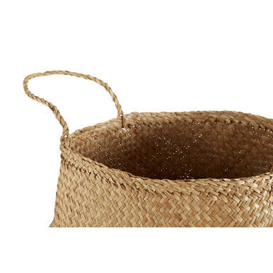 Orsina Small Seagrass Basket – Two-Tone Black and Natural Storage