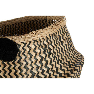 Orsina Lidi Pom Pom Seagrass Basket – Woven Eco-Friendly Storage