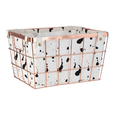 Orsina Rose Gold Iron Wireframe Basket – Modern Luxury Storage Solution