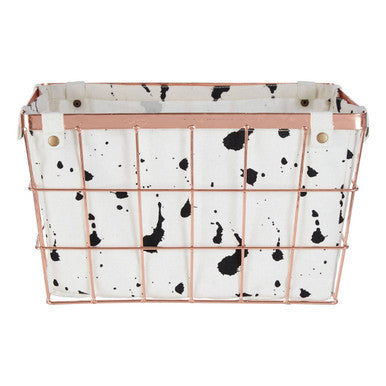 Orsina Rose Gold Iron Wireframe Basket – Modern Luxury Storage Solution