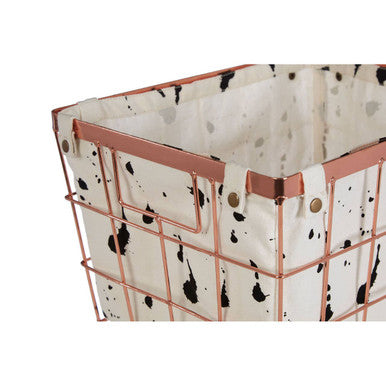 Orsina Rose Gold Iron Wireframe Basket – Modern Luxury Storage Solution