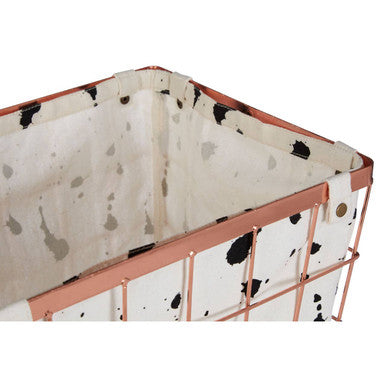 Orsina Rose Gold Iron Wireframe Basket – Modern Luxury Storage Solution