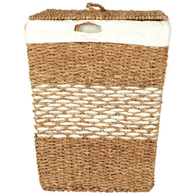 Orsina Lidi Tapered Seagrass Basket with Lid | Coastal Woven Storage