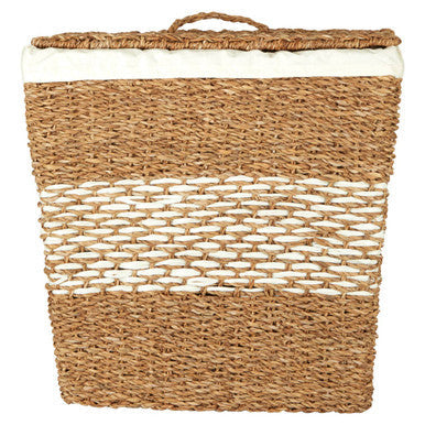 Orsina Lidi Tapered Seagrass Basket with Lid | Coastal Woven Storage