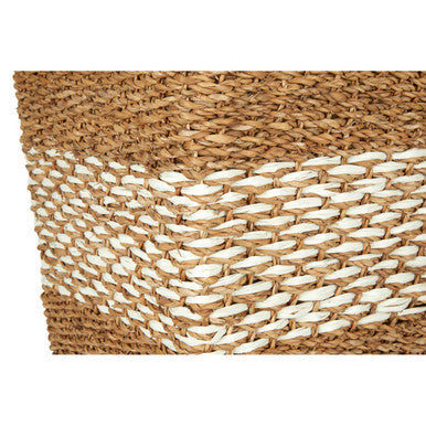 Orsina Lidi Tapered Seagrass Basket with Lid | Coastal Woven Storage