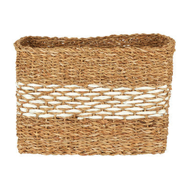 Orsina Lidi Rectangular Seagrass Basket – Natural Woven Shelf Storage