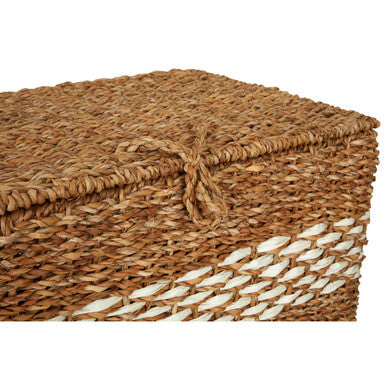 Orsina Lidi Rectangular Seagrass Baskets with Lids - Set of 3