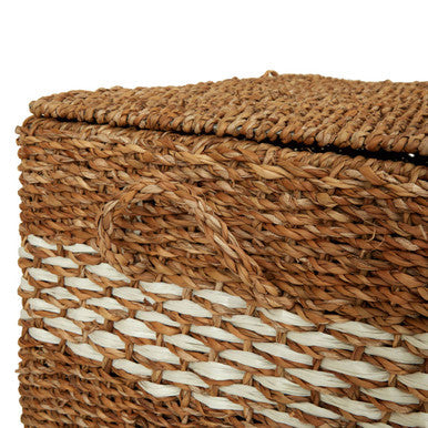Orsina Lidi Rectangular Seagrass Baskets with Lids - Set of 3