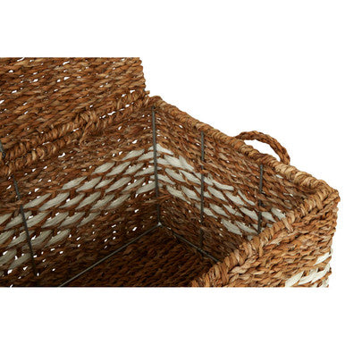 Orsina Lidi Rectangular Seagrass Baskets with Lids - Set of 3