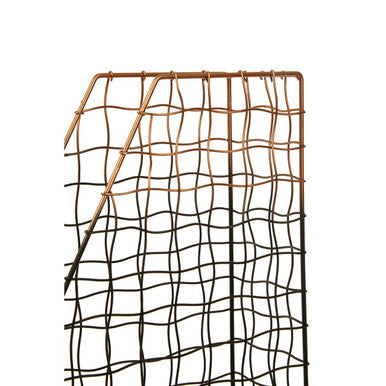 Orsina Mimo Magazine Holder – Black and Gold Metal Grid Storage Rack