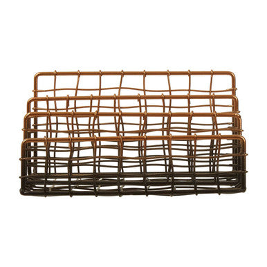Orsina Mimo Letter Rack – 3-Tier Black and Gold Mail Sorter