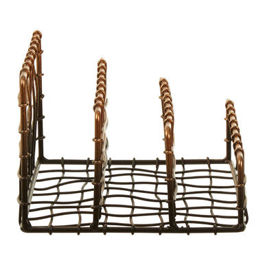 Orsina Mimo Letter Rack – 3-Tier Black and Gold Mail Sorter