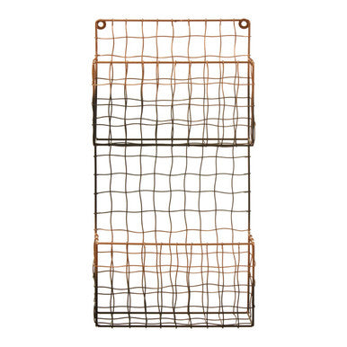 Orsina Mimo Wall Mount Magazine Rack – Black and Gold File Organizer