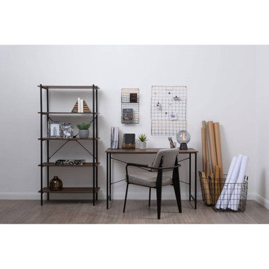 Orsina Mimo Wall Mount Magazine Rack – Black and Gold File Organizer