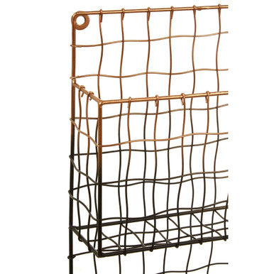 Orsina Mimo Wall Mount Magazine Rack – Black and Gold File Organizer