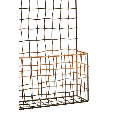 Orsina Mimo Wall Mount Magazine Rack – Black and Gold File Organizer