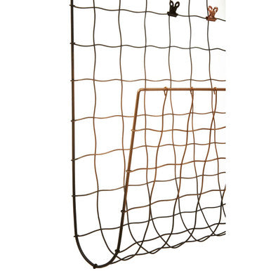 Orsina Wall Mount Magazine Rack – Black & Gold Wire Grid Organizer