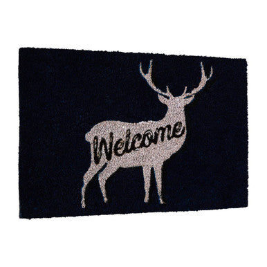 Orsina Welcome Deer Doormat – Rustic Coir Entrance Mat for Front Doors