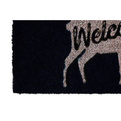 Orsina Welcome Deer Doormat – Rustic Coir Entrance Mat for Front Doors