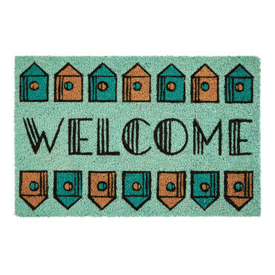 Orsina Welcome Home Coir Doormat – Eco-Friendly Light Green Outdoor Mat