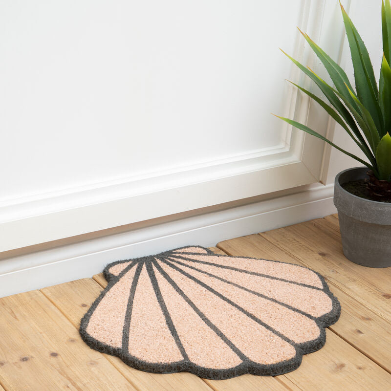 Orsina Shell Coir Doormat – Eco-Friendly Coastal Outdoor Entrance Mat