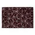 Orsina Mimo Dark Red Geometric Coir Doormat – Durable Outdoor Welcome Mat