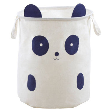 Orsina Panda Face Laundry Bag – Collapsible White Storage Hamper