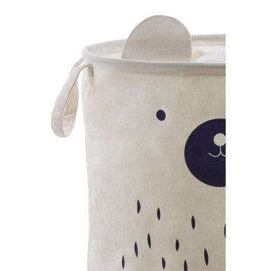Orsina Bear Face Laundry Bag | Foldable Kids Nursery Storage Hamper