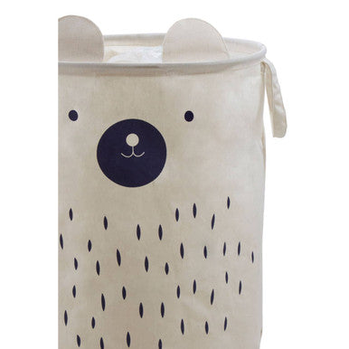 Orsina Bear Face Laundry Bag | Foldable Kids Nursery Storage Hamper