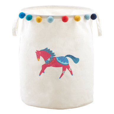 Orsina Horse Laundry Bag – Collapsible Kids Storage & Nursery Hamper