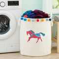 Orsina Horse Laundry Bag – Collapsible Kids Storage & Nursery Hamper