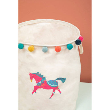 Orsina Horse Laundry Bag – Collapsible Kids Storage & Nursery Hamper