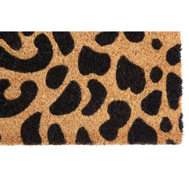 Orsina Leopard Print Coir Doormat – Modern Animal Print Entrance Mat