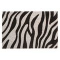 Orsina Filta Zebra Print Coir Doormat – Modern Animal Print Entryway Mat