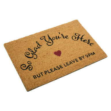 Orsina Filta So Glad You Are Here Doormat – Non-Slip Entryway Mat