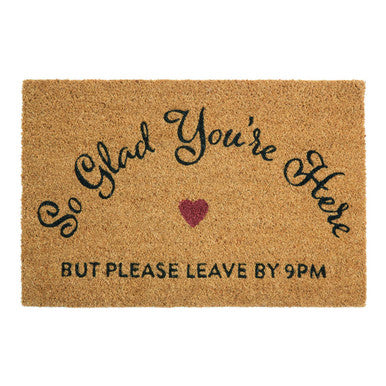 Orsina Filta So Glad You Are Here Doormat – Non-Slip Entryway Mat