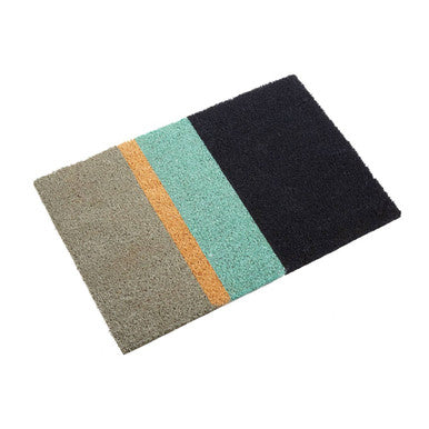Orsina Filta Japandi Stripe Dark Doormat – Minimalist Entryway Mat