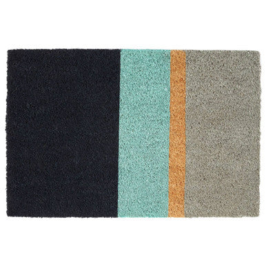 Orsina Filta Japandi Stripe Dark Doormat – Minimalist Entryway Mat