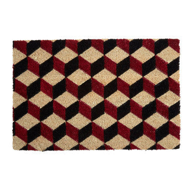Orsina Filta Glamorous Deco Coir Doormat – Modern Durable Entryway Mat
