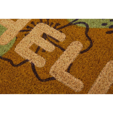 Orsina Filta Bohemian Hello Coir Doormat – Durable Entryway Welcome Mat
