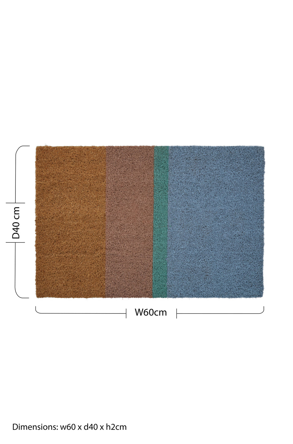 Orsina Filta Coir Doormat – Striped Modern Entryway Outdoor Mat