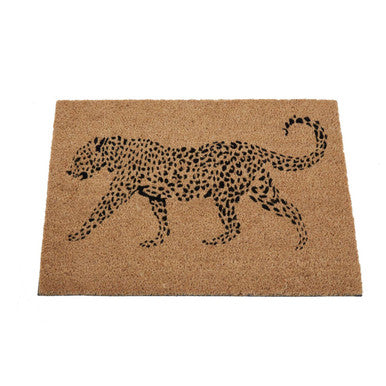 Orsina Filta Leopard Doormat – Non-Slip Coir Animal Print Entrance Mat
